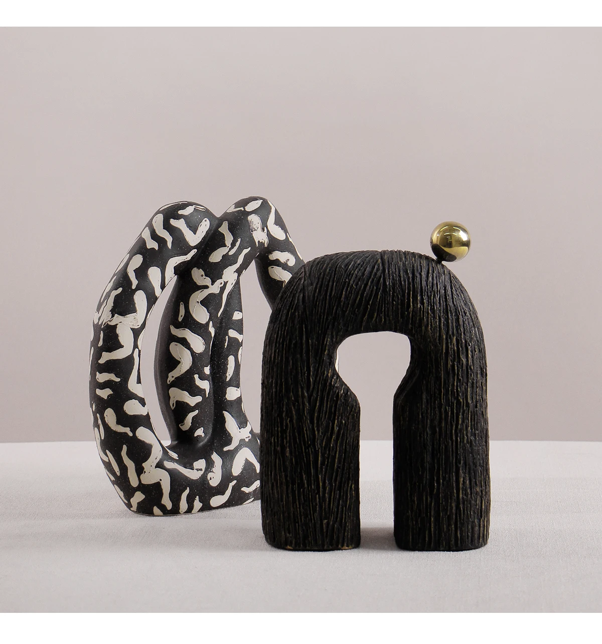 Scandinavian Irregular Set Ring Ceramic Ornaments Model Room Entrance Hotel Furnishings Home Gothic Porcelain Soft Decoration