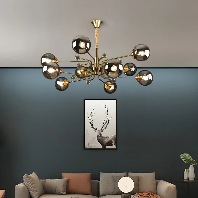 

Nordic Ceiling Chandelier for Living Room Bedroom Dining Room Glass Ball Lampshade Kitchen Pendant Lights Decorate Lamp