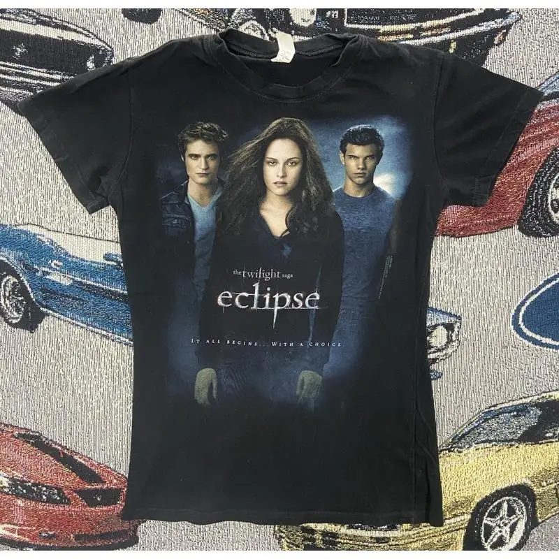 

Женская большая черная футболка The Twilight Saga Eclipse 2010, обложка фильма с графикой
