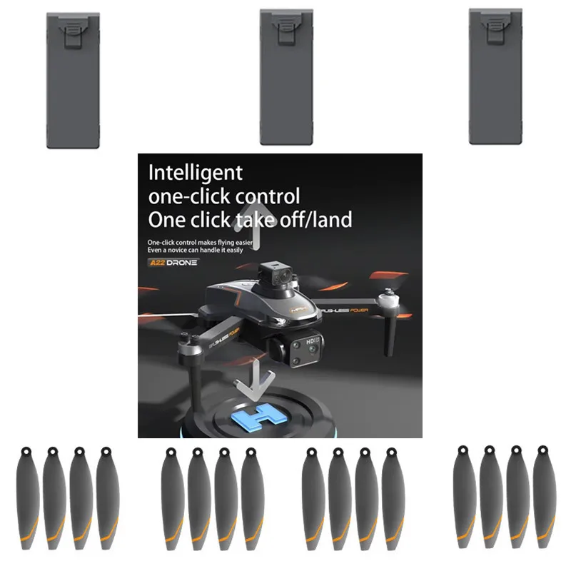 A22 MAX Drone Battery 7.4V 3000Mah /Propeller A22MAX RC Drone Original Accessories A22 MAX GPS Drone Battery Blades A22 Dron To