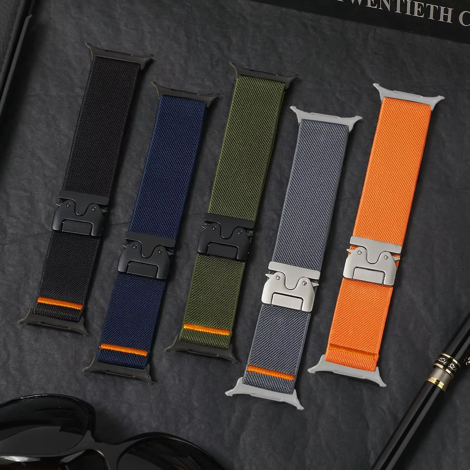 Parachute Nylon Band For Samsung Galaxy Watch Ultra 2 47mm Smartwatch Magnetic Belt Bracelet Correa Galaxy Watch 7 Ultra Strap image 6