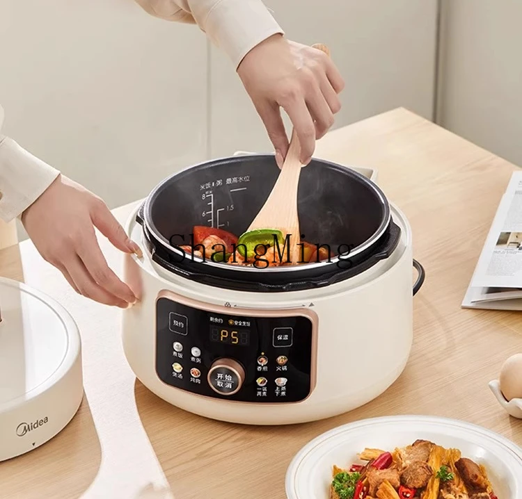 ZYY المنزلية 4L لتر مزدوج الصفراوي الحجز الذكي قدر الضغط الكهربائي الطبخ عصيدة إناء للحساء وعاء طباخ الأرز