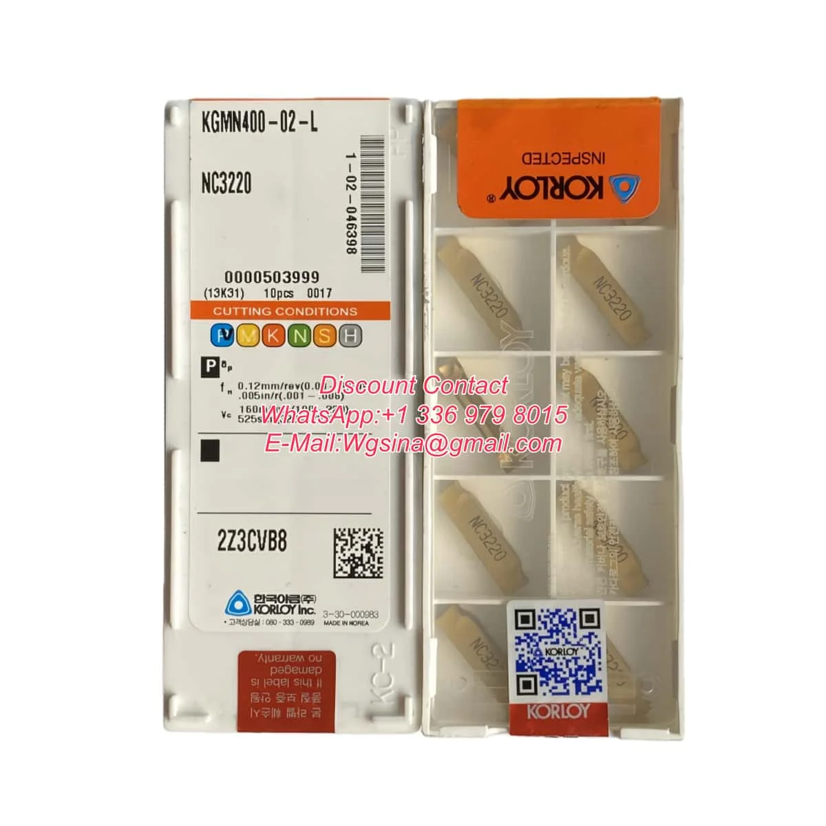 100% Original  KGMN KGMN300-04 KGMN400-02 04 KGMN400-04 KGMN500-04 -T L PC5300 PC9030 NC5330 NC6315 Groove Insert