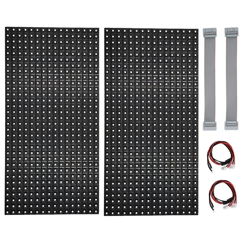 

AEF3-2Pcs P10 Full Color Outdoor LED Module HUB75 SMD3535 32X16 Pixels LED Display Panel 320X160mm 1/4S Driver