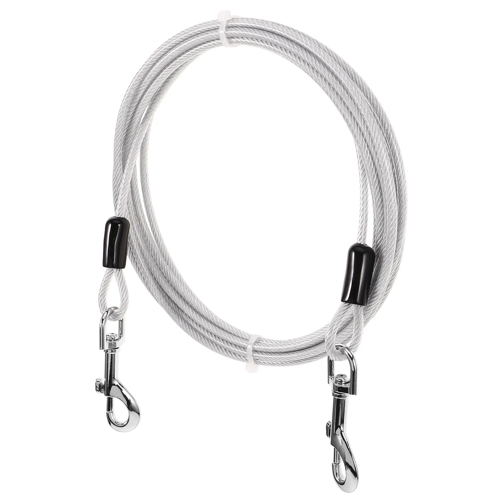 

Pet Steel Wire Traction Rope 5mm x 5m Cloud Gray Horse Iron Hook Suitable All Sizes Lightweight Skin Friendly Perfect Gripping