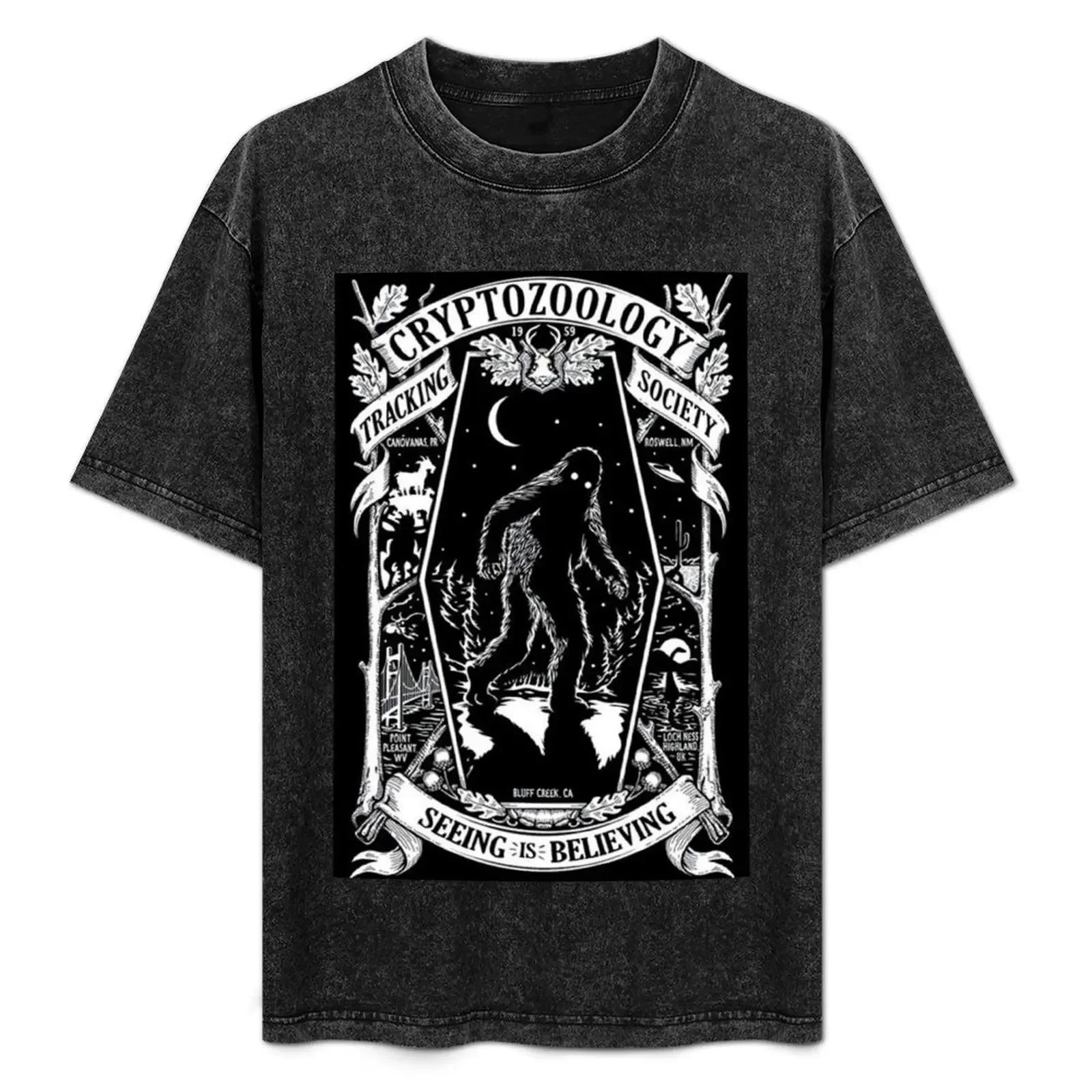 

Cryptozoology Tracking Society Bigfoot T-Shirt shirts graphic vintage quick drying for a boy outfits for men