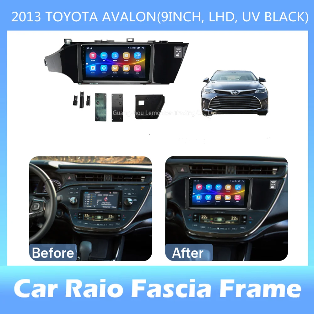 

2 Din Car DVD Frame Audio Fitting Adaptor Dash Trim Kits Facia Panel 9inch For TOYOTA AVALON 2013 Double Din Radio Player