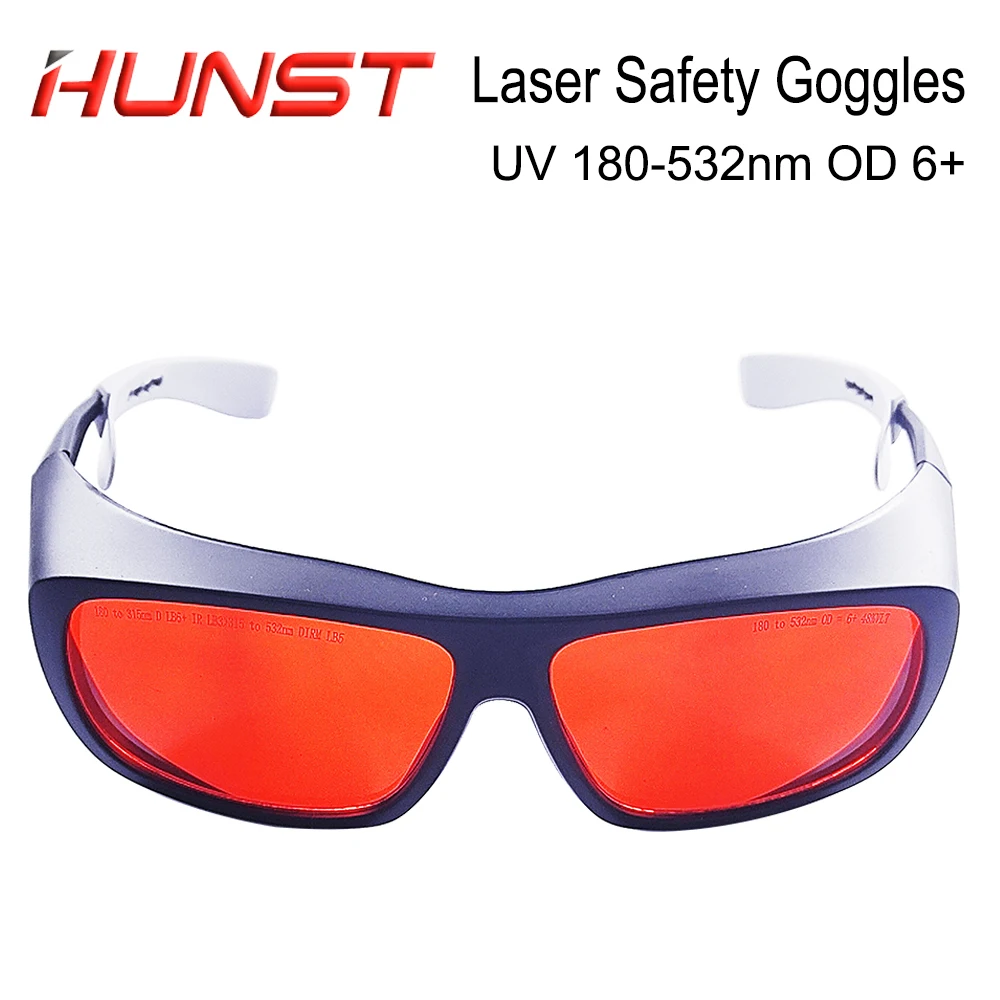 HUNST OD 6+ Professional Laser Glasses Protective Goggles for 355nm UV Laser 450nm Blue Laser and 520nm 532nm Green Laser