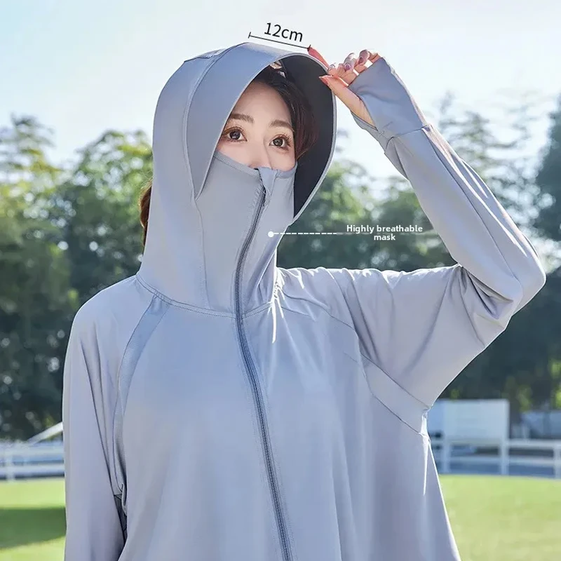 

Lightweight Ice Silk UV Protection Clothing Breathable Summer New Arrival Running Suit Thin Cover up Anti Ultraviolet Outerwear