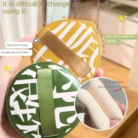 Ensemble de bouffantes de cosmétiques à coussin d'air, avec boîte de rangement, éponge de maquillage en barbe à papa, Clip en cuir souple, outils de maquillage à usage sec et humide 2