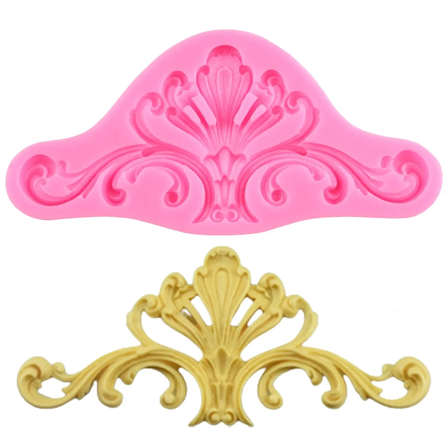 

Curlicues Scroll Lace Silicone Mould Relief Flower Lace Fondant Moulds Cake Decorating Cupcake Topper Candy Chocolate Moulds