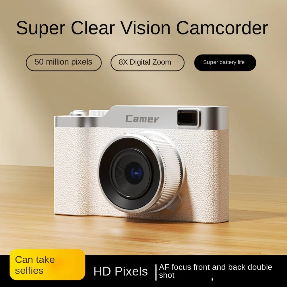 

2.4' Screen 1080P HD Digital Camera Anti-Shake 8x Zoom Photography Video Camcorder 4K Recording Autofocus Entry-Level CCD Camera