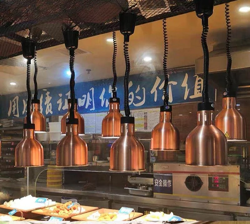 Adjustable Temperature Telescopic Insulation Lamp Buffet Food Insulation Lamp Single Head Insulation Chandelier