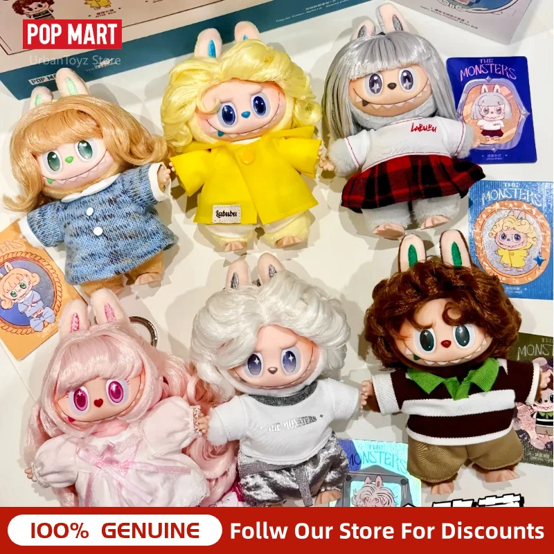Pop Mart Labubu Retro Barber Shop Blind Box Vinyl Plush Pendant Figure Bag Desktop Decor Collectible Ornament For Trend Collecto
