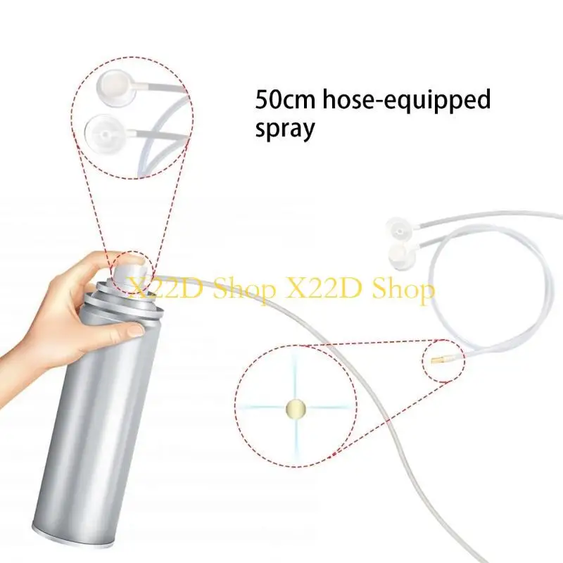 X22D 2Pcs Practical Nozzle Extension Hose for Aerosols Can Home Maintenance Tools