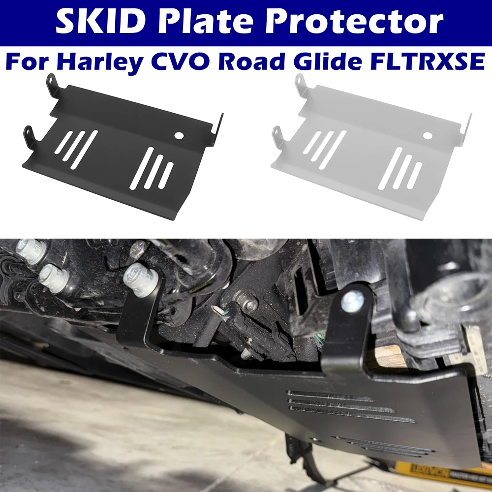 

For Harley CVO Road Glide FLTRX/FLTRXSTSE 2024 Motorcycle Skid Plate Lower Engine Chassis Guard Protector Aluminum Bash Plate