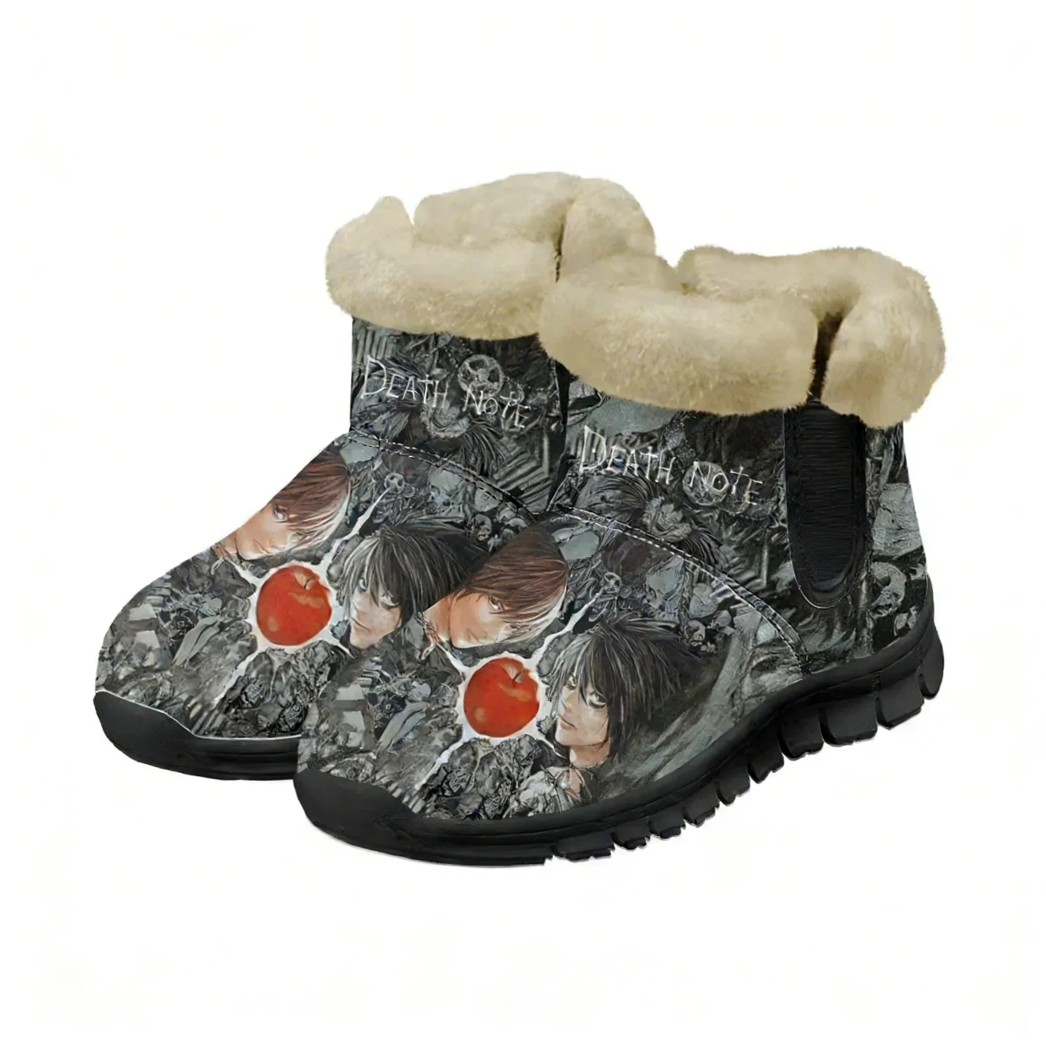

Japan Anime DEATH NOTE Snow Boots MensWomens Teenager Shoes Keep Warm Casual Winter Outdoors Boot Lightweight Sports