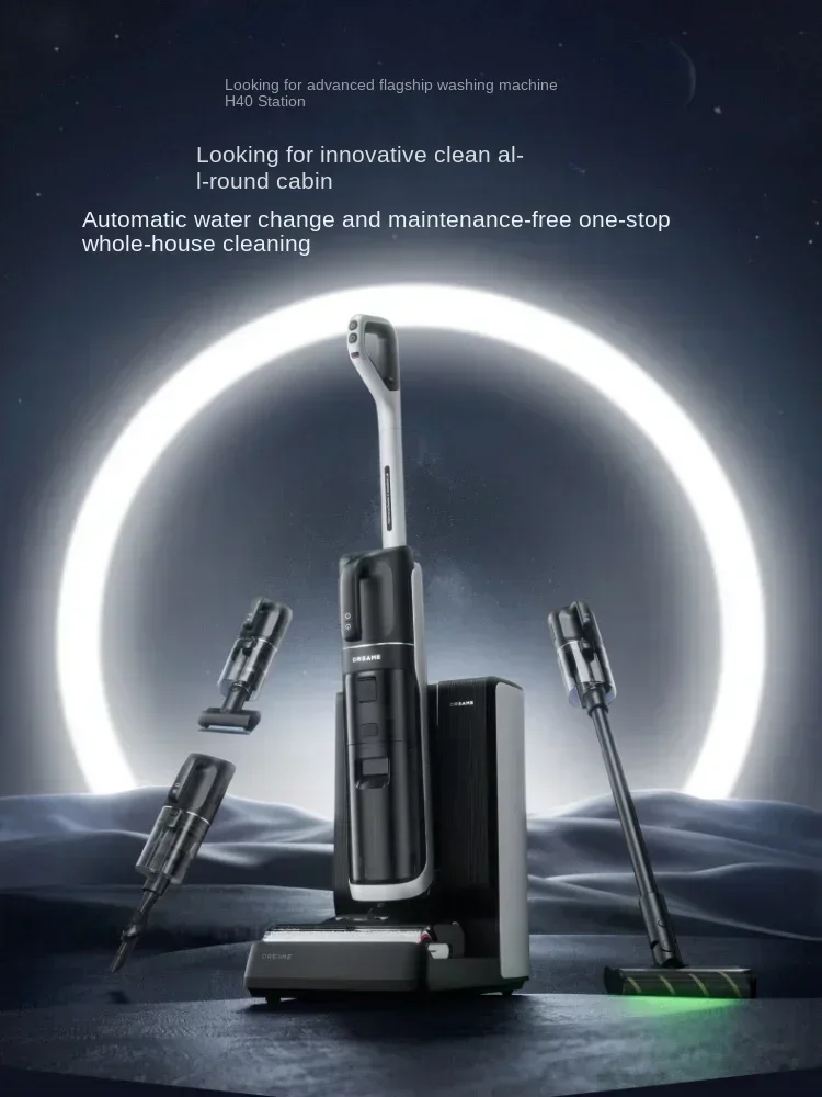 DREAME Напольная стиральная машина H40 Станция для стирки, пылесоса и перетаскивания Полностью автоматический водяной пылесос 18000pa Всасывание
