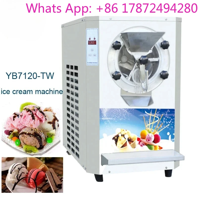 Commercial Hard Ice Cream Machine Ice Cream Machine YB7120-TW  Batch Freezer Machine Ice Cream Maker 220v 110v 1pc