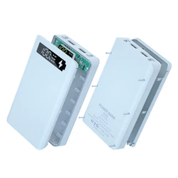 QC 3.0 versione di ricarica rapida custodia staccabile 6*18650 Power Bank Dual USB carica del telefono cellulare PD fai da te Shell 18650 portabatteria