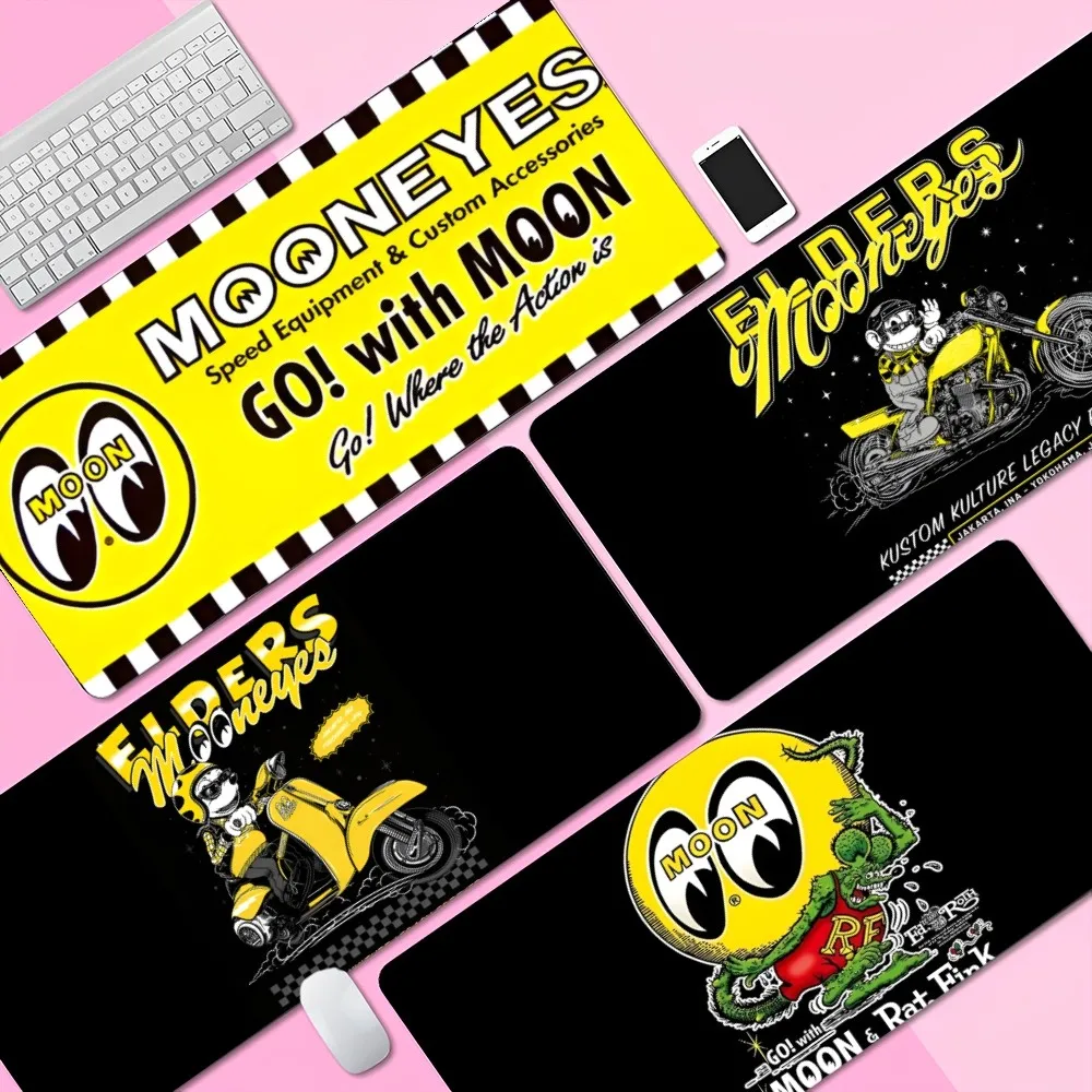 Mooneyes Print Non-slip Lockedge Office Student Gaming Thickened Large Writing Pad Non-slip Cushion Mouse Pad