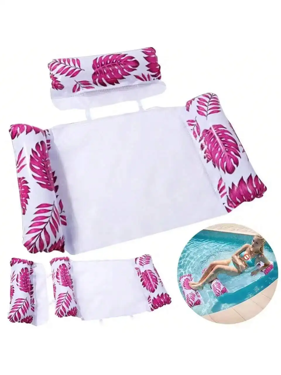 

Inflatable Pool Floats 2-in-1 Floating Pool Chair Water Hammock for Adults and Kids for Swimming Pool Party Summer Water Fun