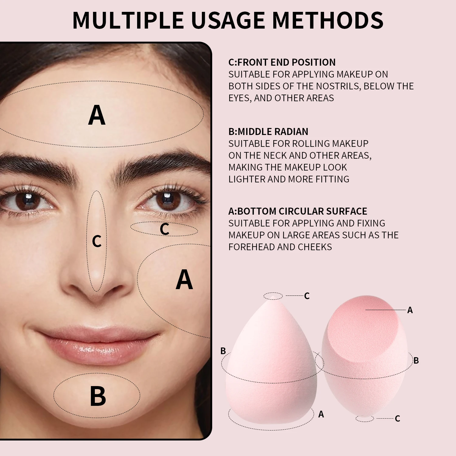 Mélangeurs de beauté de 12 bouteilles, comprenant 4 coussins d'air en éponge de maquillage, mini coussins d'air pour le pouce en éponge de maquillage, fond de teint mélangé