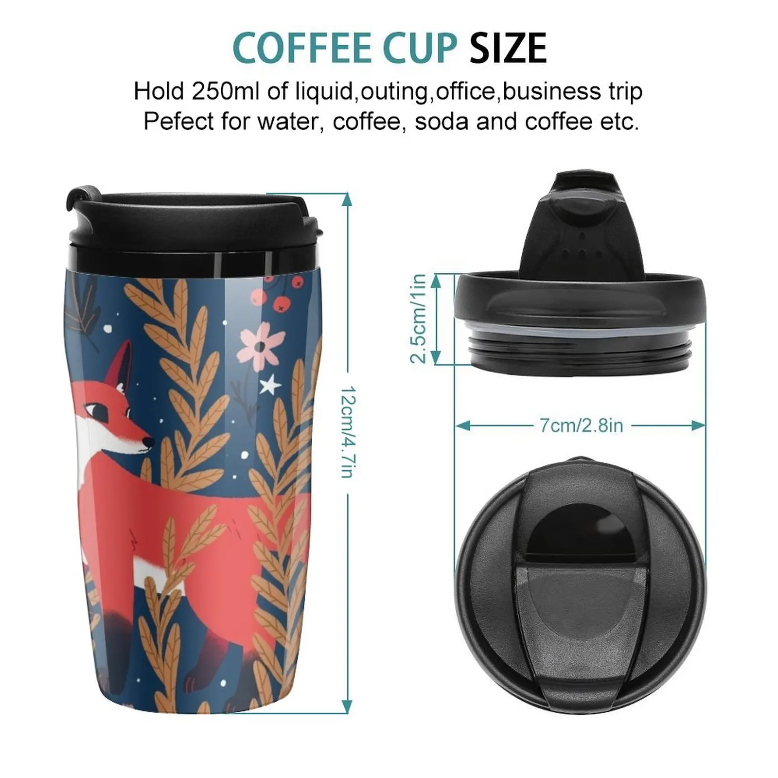 New First snow Travel Coffee Mug Coffee Cup Heat Preservation Black Coffee Cup Thermo Coffee Mug Beautiful Tea Cups