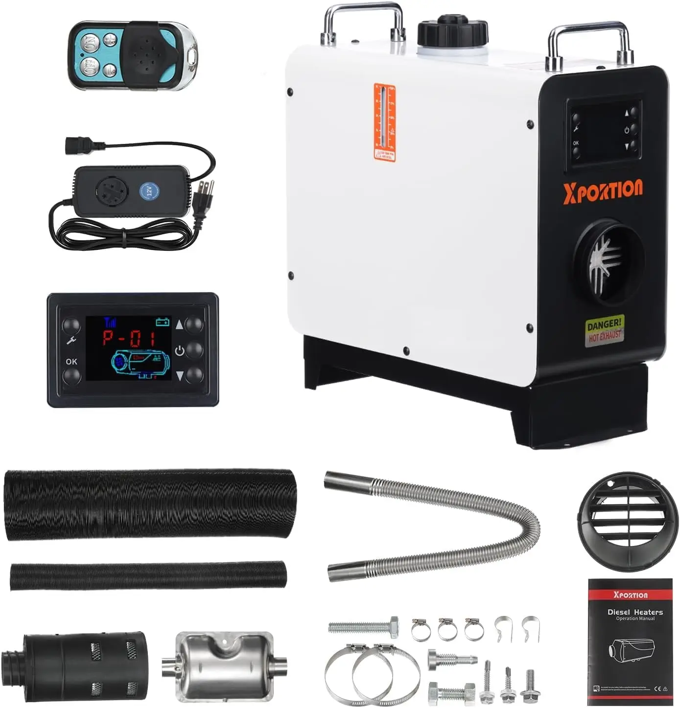 

Diesel Heater 8KW Portable 12V/24V/110V with Remote & LCD Control for Car, Truck, RV