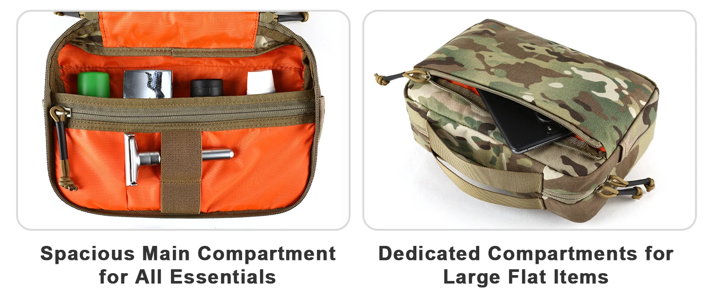 VOTAGOO Taktische Kulturtasche, Hygienetasche, EDC-Werkzeug, Molle-Beutel, kleines Dopp-Set, Reise-Duschtasche für Herren – Detail 8