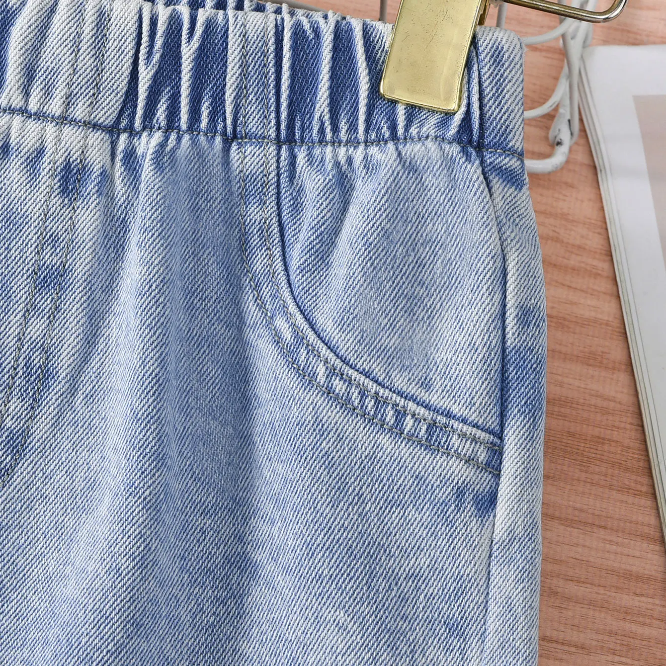 2024 Summer Trend Teen Girls Casual All-in-one Denim Wide-leg Pants for Outdoor Activities