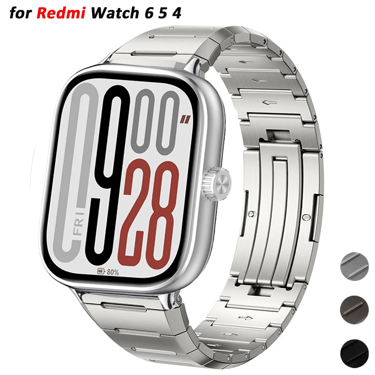 

Ремешок из нержавеющей стали для Redmi Watch 6 5 4, мужской ремешок, металлический ремешок для Xiaomi Mi Band 8 Pro 9 Pro, браслет correa, браслет
