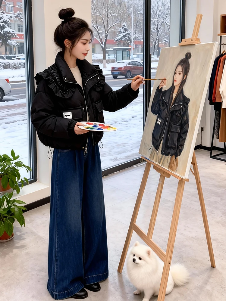 Abrigo Elegante y Delgado para Mujer, Nuevo Modelo de Invierno, Estilo Coreano, Informal, para Ir al Trabajo, Forrado, Holgado, Cálido