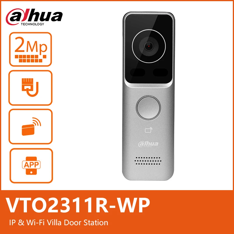 Dahua VTO2311R-WP HD 1080P Wi-Fi Villa Door Station Access Control Systems H.265 Two-way Audio Wireless Video Intercom VTM22A