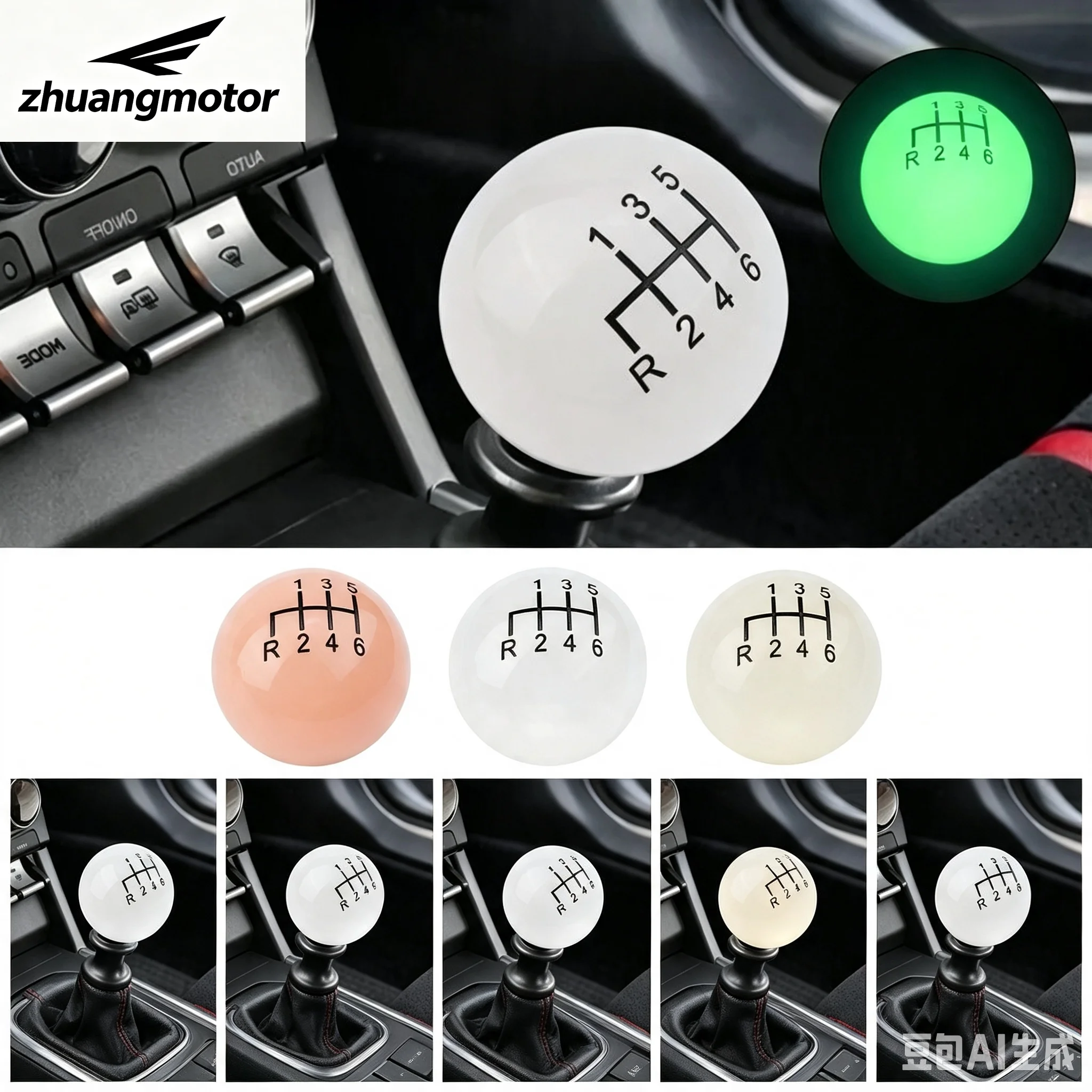 Car Resin Hand-stitched Gear Shift Knob Cover Fit For Honda Toyota Nissan Mitsubishi Ford Chevrolet Subaru