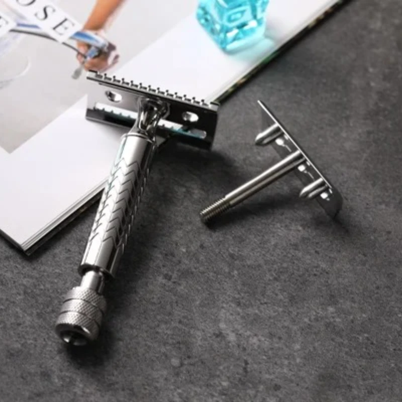 Yaqi THOT Sicherheitsrasierer aus Edelstahl für Männer und Frauen, Doppelschneide-Rasierrasierer, Rasierklingen aus Edelstahl