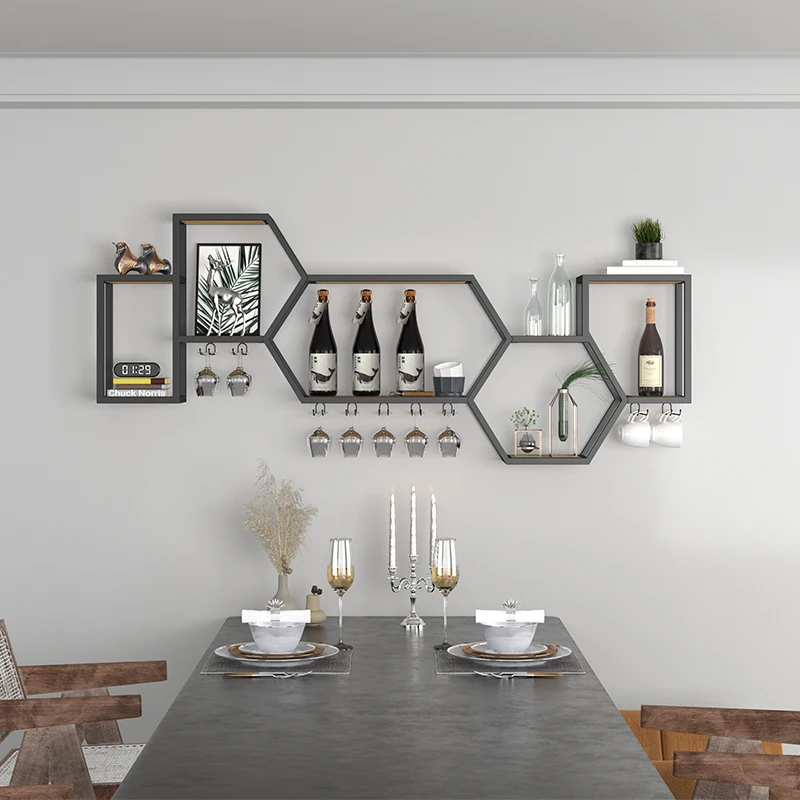 

Designer Shelves Bar Cabinet Living Room Kitchen Storage Restaurant Display Luxury Wine Cabinet Modern Estante Home Furniture