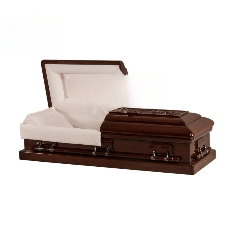 High-end American coffin Western coffin accessories Funeral Cremation Burial urn Elderly supplies White