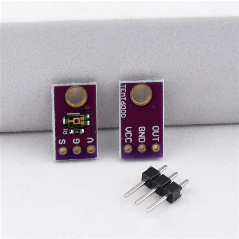 【B89E】TEMT6000 LED-Lichtsensor TEMT6000 Lichtempfindlicher Sensor für die elektronische lichtempfindliche Strahlentest Das AC-Intensitätsmodul