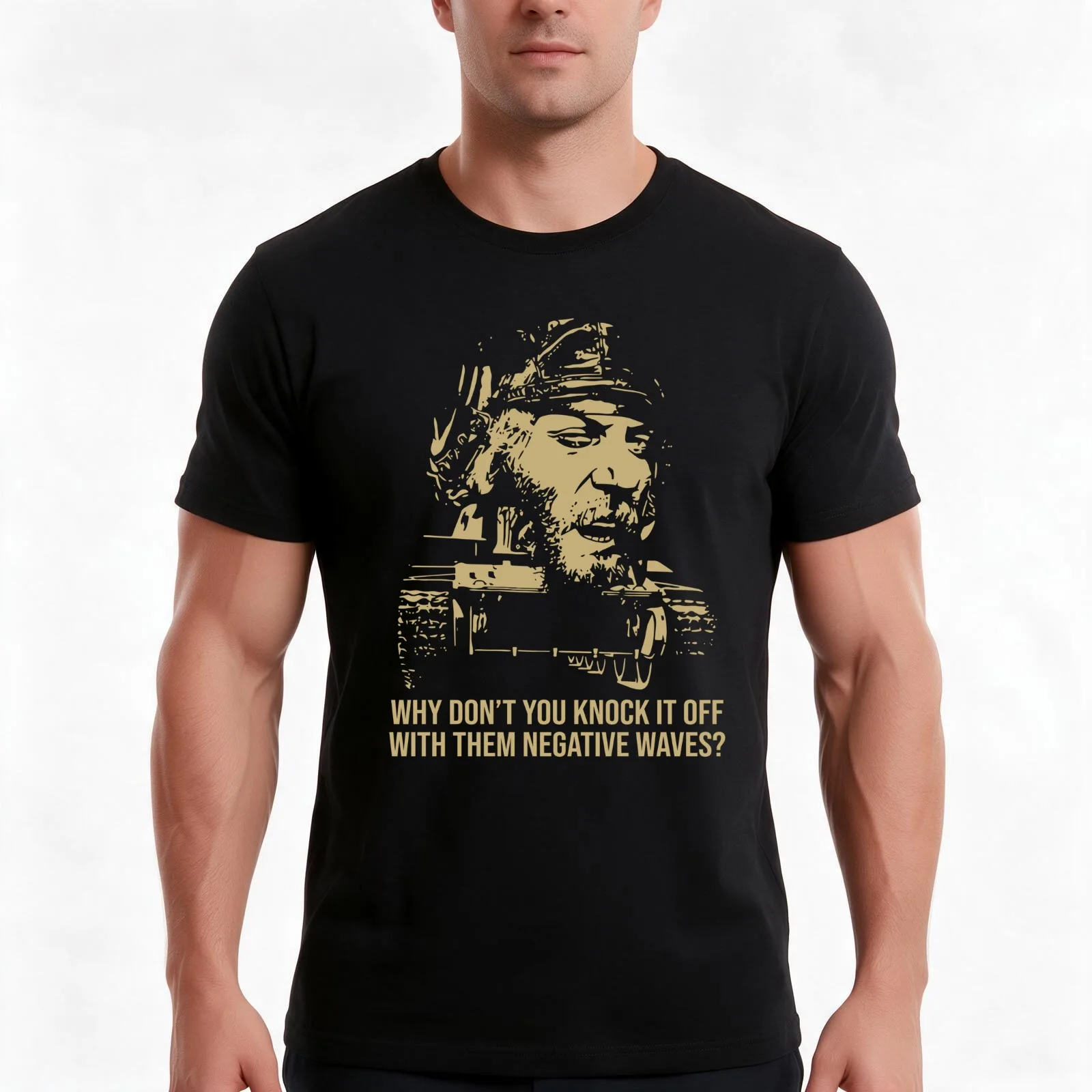 Why Dont You Knock it Off With Them Negative Waves T-Shirt Summer Casual Cotton Tee Oversized Streetwear Tops 100% Cotton