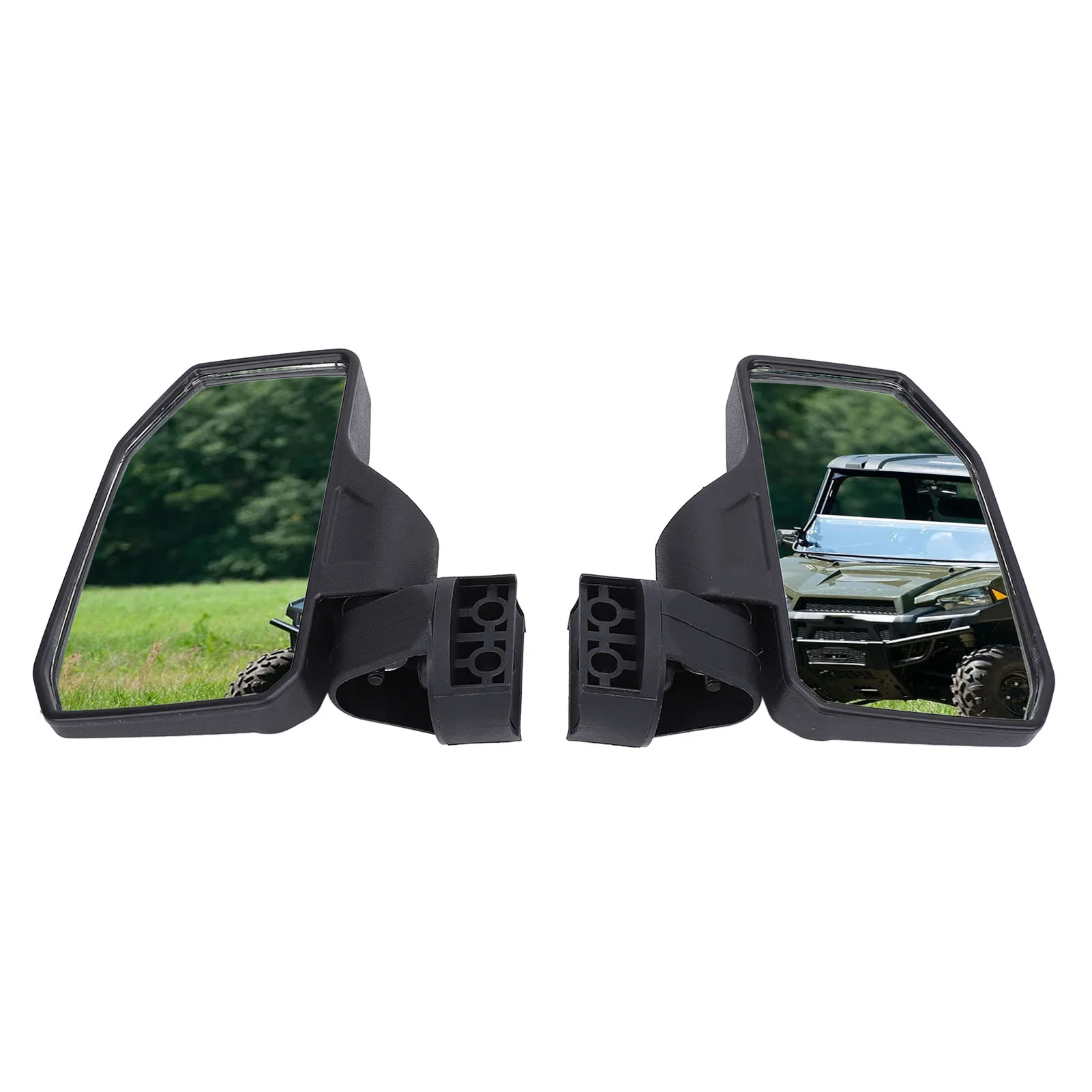 Universal UTV Side Mirror 4 x 7.2 In Impact Resistant Rear View Shatterproof Tempered Glass Off Road Mirror for RZR