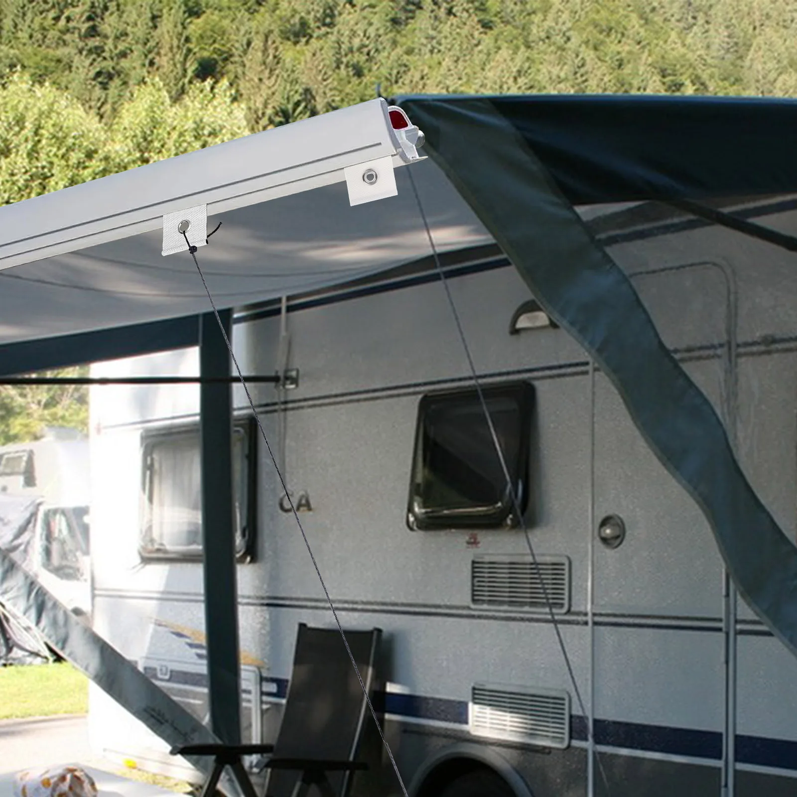 

12pcs Awning Hooks Durable Material Easy Installation Compact Lightweight Cargo Hooks Rv Sunshade Hook Tent Awning