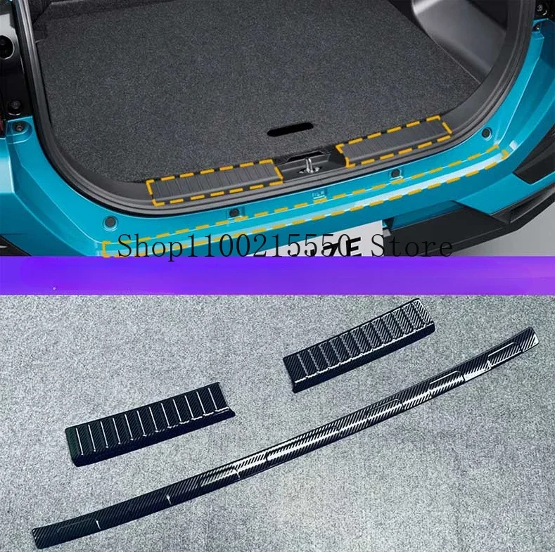 for Toyota Raize A200/A201 2020 2021 Rvs Outer Achterbumper Protector Sill Trunk Drempel Plaat Bekleding Auto accessoires