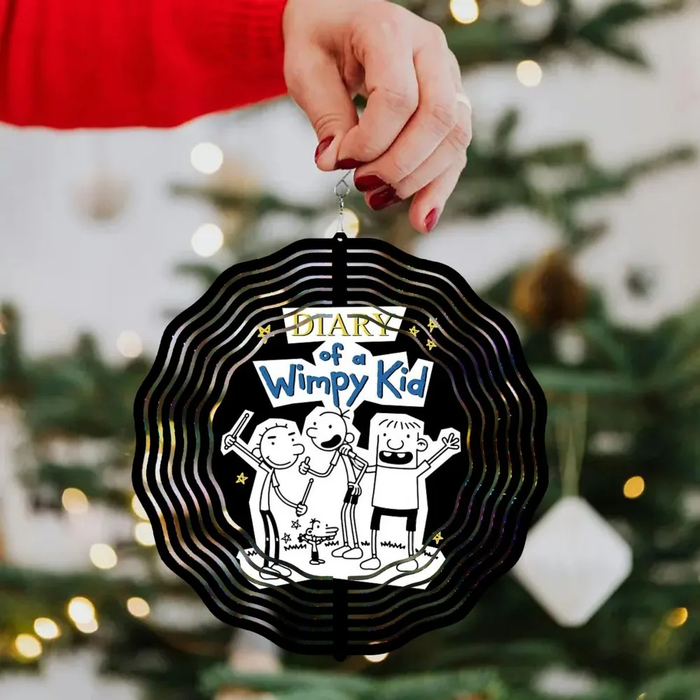 

Wimpy Kid Metal Wind Chimes 360° Rotating Outdoor Garden Decor
