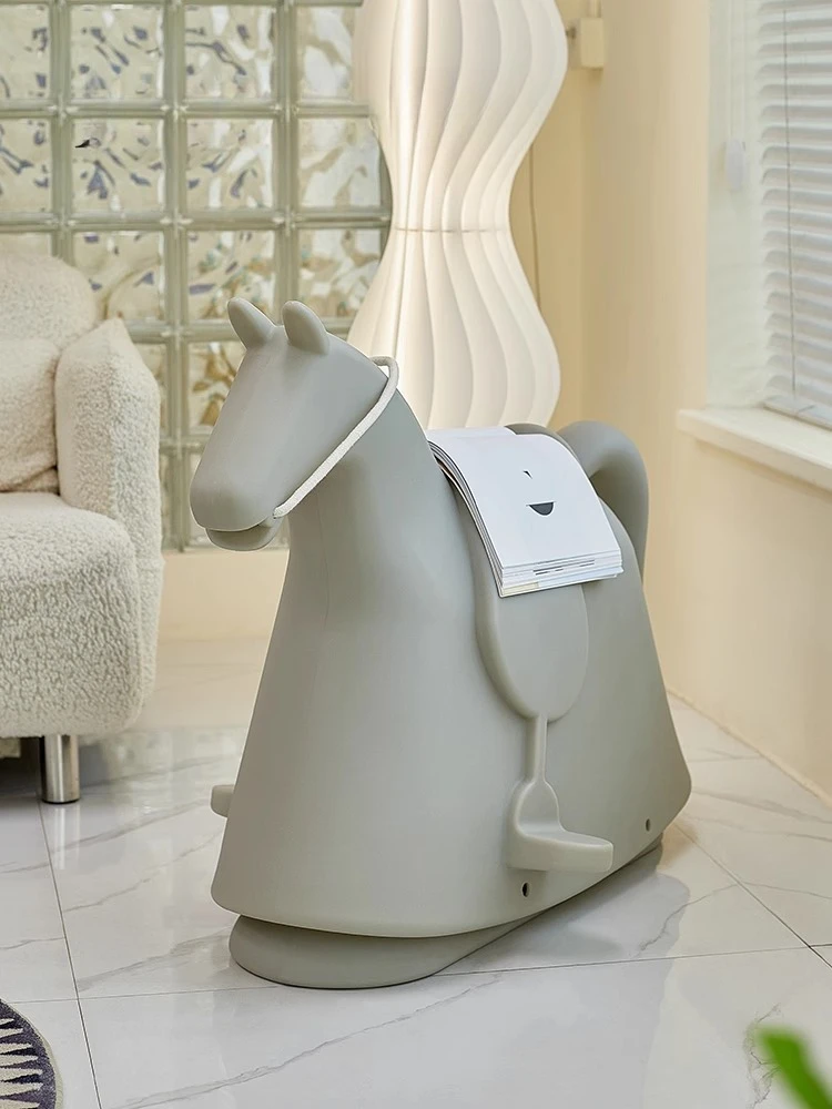 

Internet celebrity children's small horse stool household Internet celebrity cartoon rocking stool simple and cute leisure