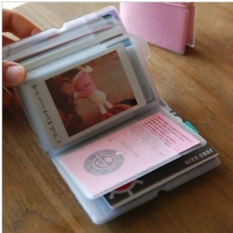 Candy Colors Pastel PVC Kpop Photo Card Holder Set Cute Creative Slim Card Protector for Credit Cards ID Travel Organization