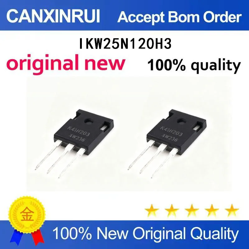(5-100 Pieces) New IKW25N120H3 silk screen K25H1203 straight insertion TO-247 25A 1200V
