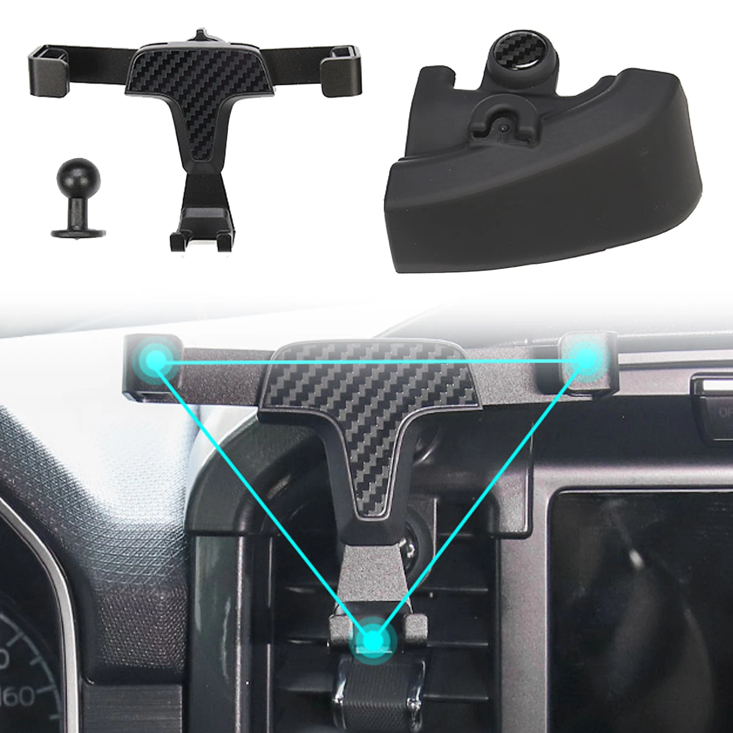 Car Phone Holder For Ford F150 F-150 2021 2022 2023 Car Air Vent Clip Mount Mobile Phone Holder Cell Phone Stand Support
