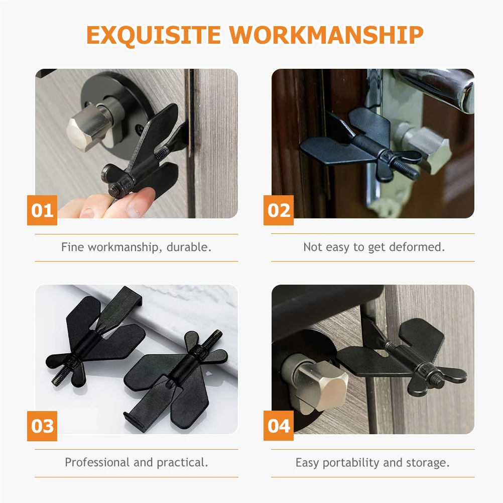 

Portable Door Lock Security Stopper For Hotel Apartment Home Travel Strong Structure Small Size Easy Carry Dorm College School