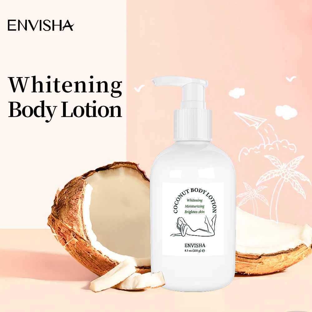 Skin Care Coconut Oil Face Body Lotion Cream Whitening Moisturizing Brightening Collagen Hyaluronic Acid Retinol Remove Melanin